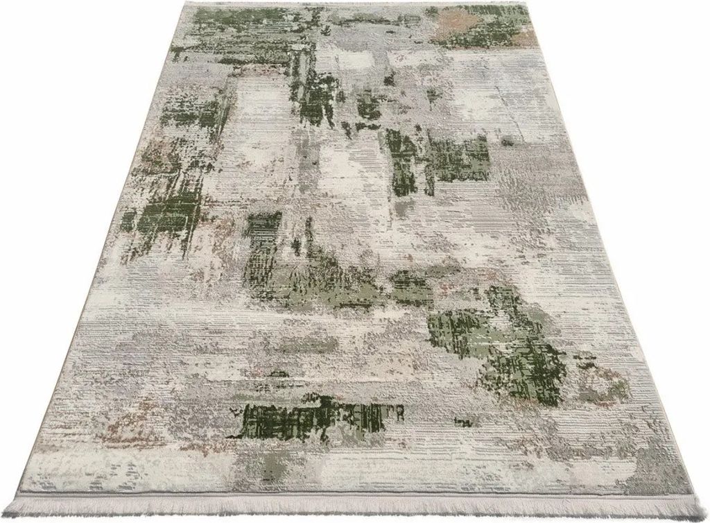 Rechteckiger Teppich 180x260 cm STEFANO - creme / grün