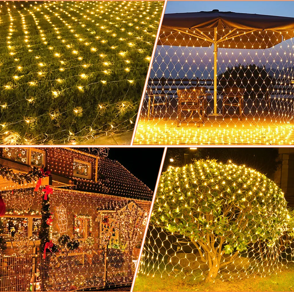 Jopassy Tenda Luci Natale 3x2M Bianco Caldo IP44 per Esterno e Interno
