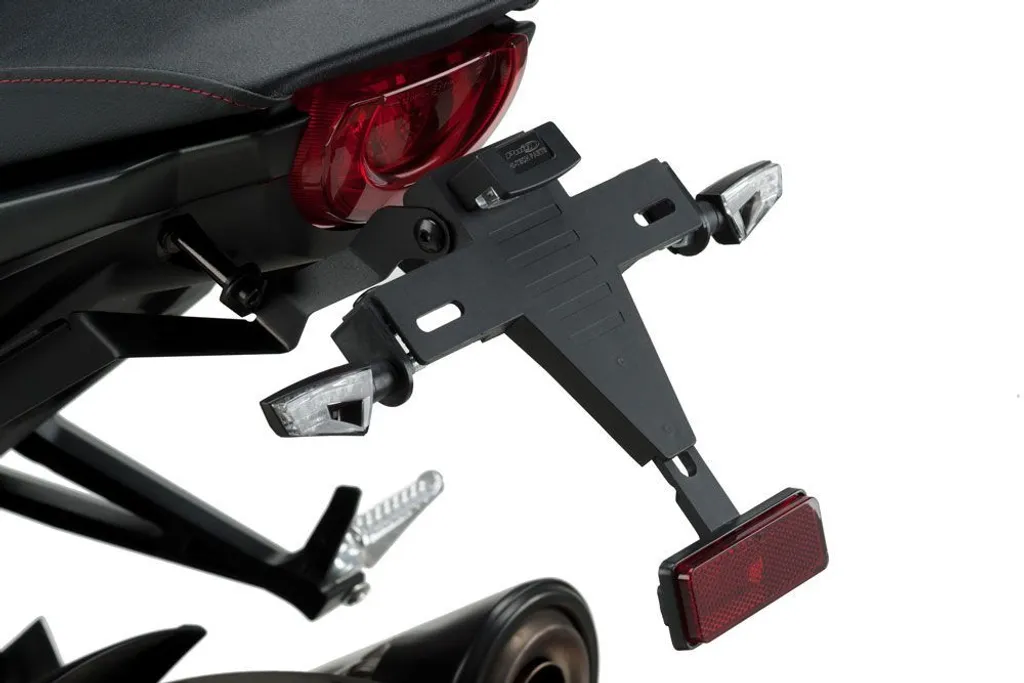 Support de plaque PUIG 9653N en acier noir pour Honda CB125R 2018-2023