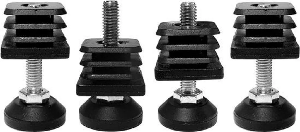 Pied de Meuble Ajustable 40x40mm - Lot de 4 Inserts Robustes à Vis