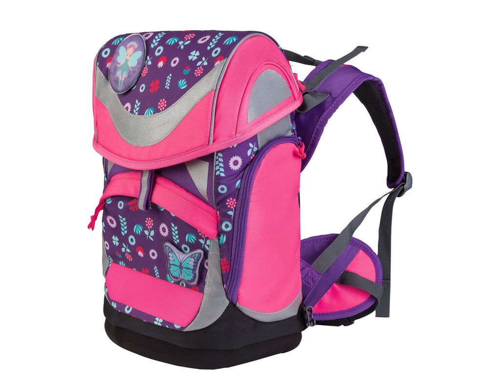 TOPMOVE® Schulrucksack Schulanfänger Schulranzen Set Blumen Produktbild 