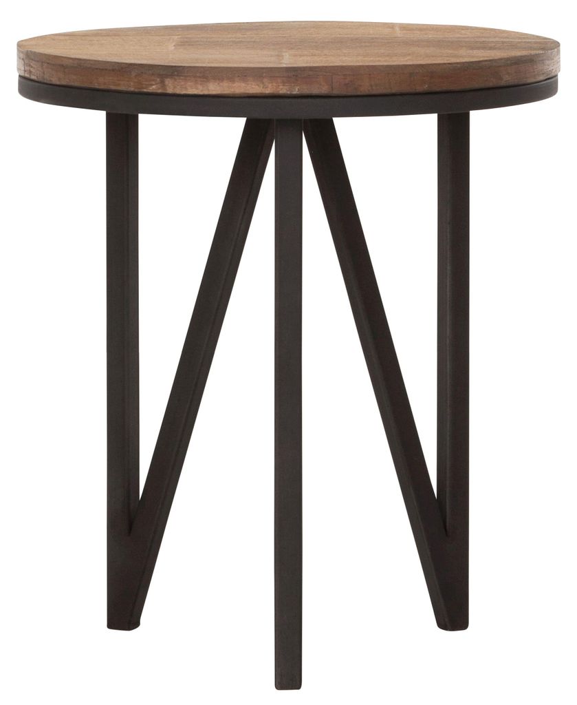 DTP Home Couchtisch Odeon, rund, klein, 45 x Ø 40 cm, recyceltes Teakholz