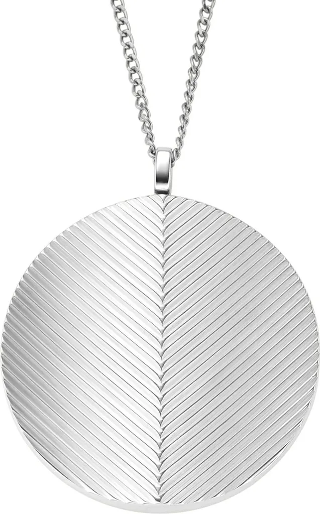 Fossil Harlow Locket Silver JF04737040 - Collana Donna Acciaio