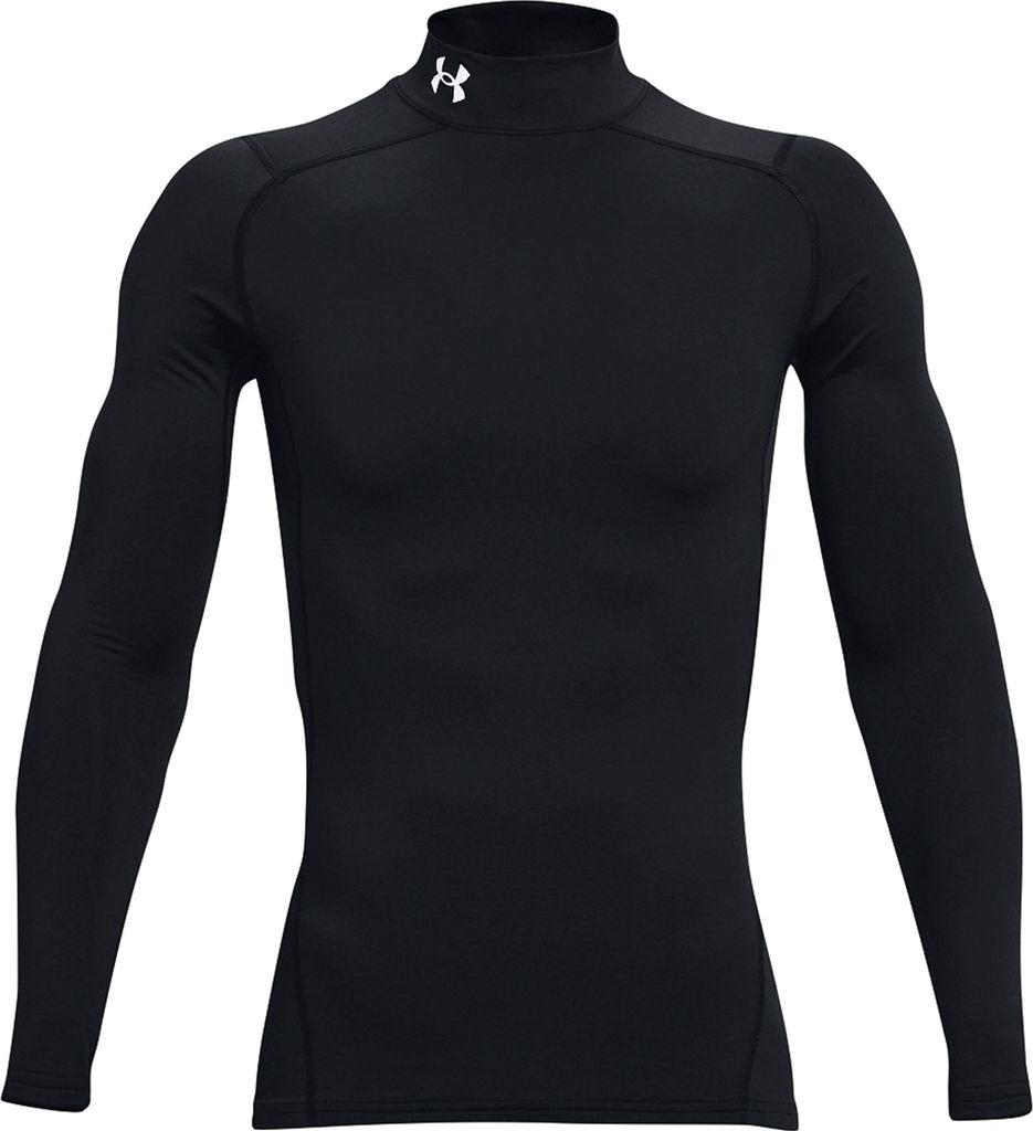 Under Armour Cg Armor Comp Mock-Schwarzes T-Shirt Produktbild 
