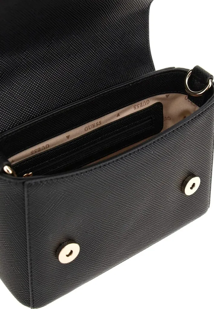 Sac Guess Bramina Small Satchel Noir Idéal pour Sorties et Soirées