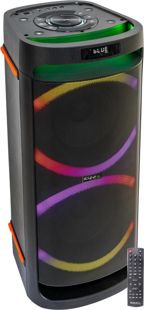 IBIZA LOUNGE28 aktiv Lautsprecher Box 600W LED USB Micro-SD Bluetooth Player