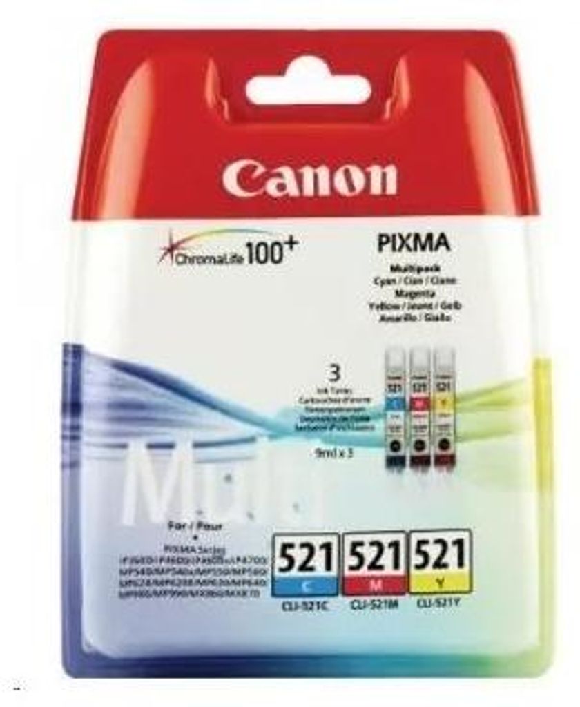 Patrone Canon CLI-521 3er-Pack Tricolor Immagine del prodotto 