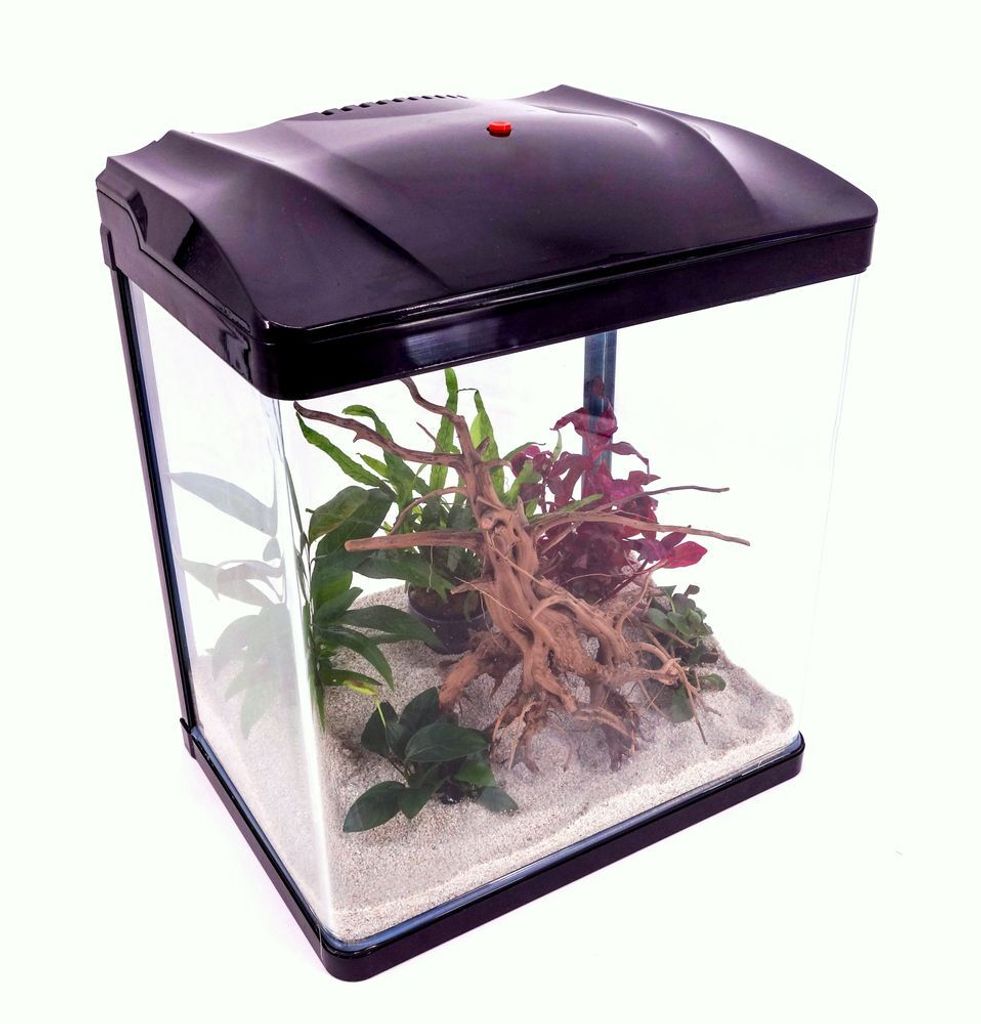 HR-300 Nano Aquarium Schwarz – Komplettaquarium mit LED