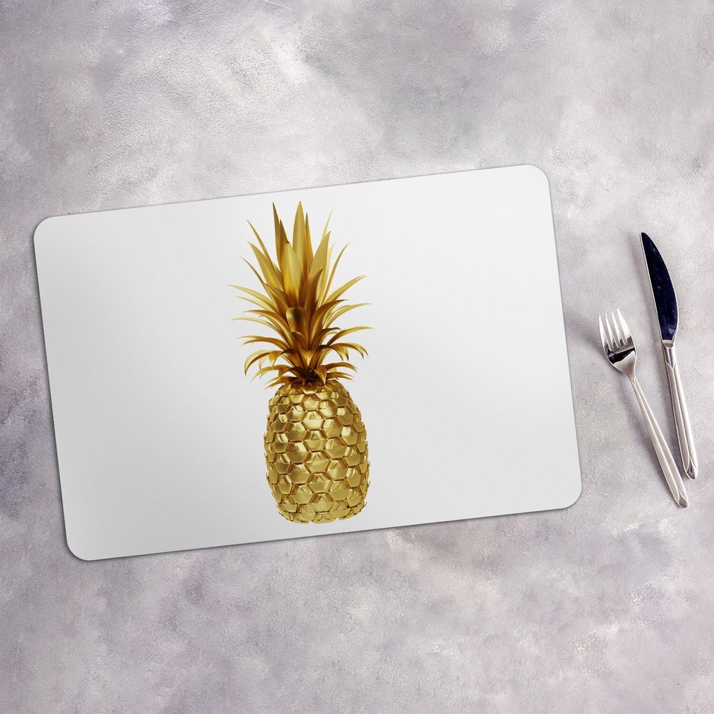 Tischset 4x45x30 cm Platzset Tischmatte Platzmatte Untersetzer - Goldenes Gemüse Früchte