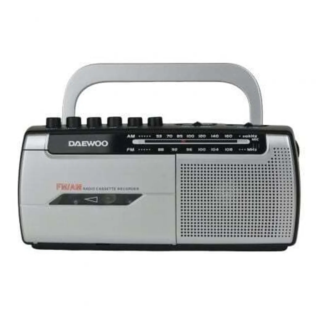 Radio Cassette Daewoo DW1107 Lecteur Enregistreur Vintage Portable Noir