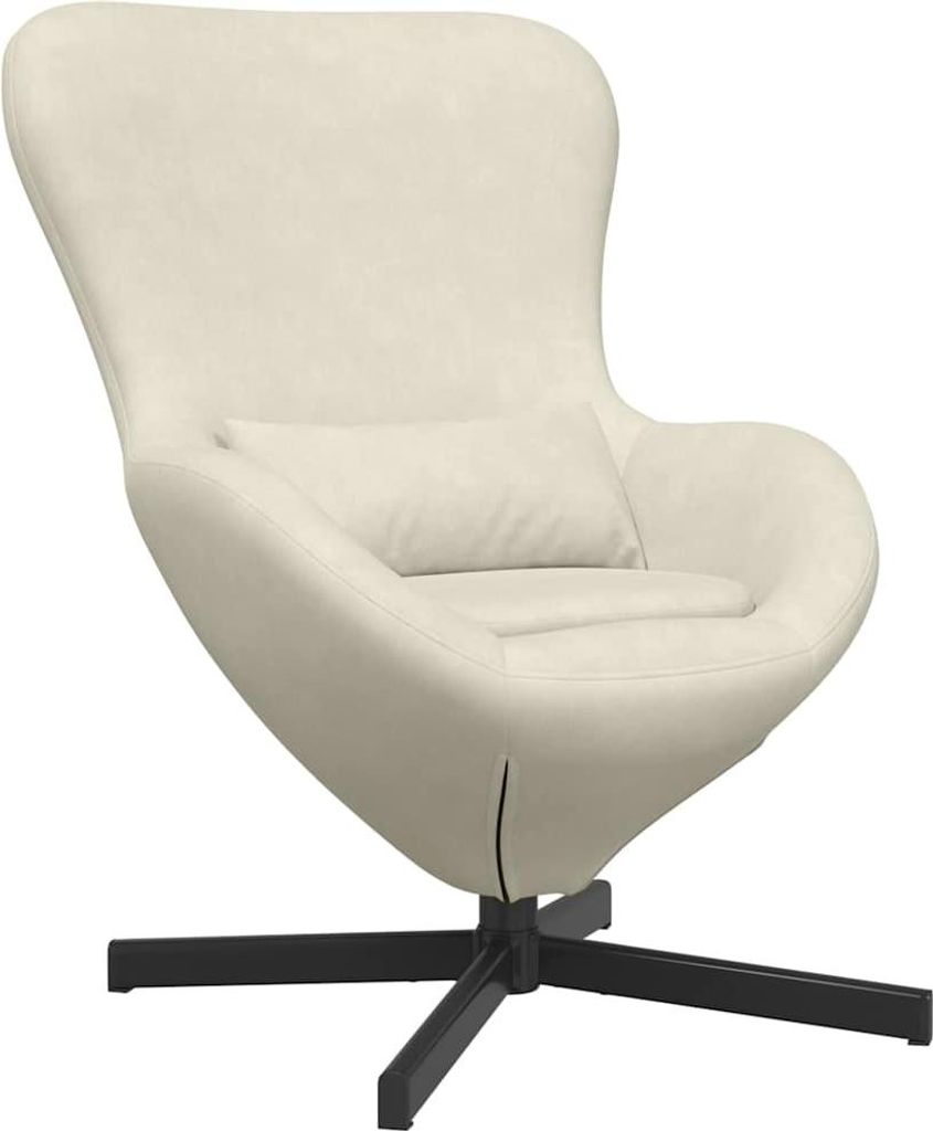 Eiersessel Creme 63 x 73 x 90 cm Samt