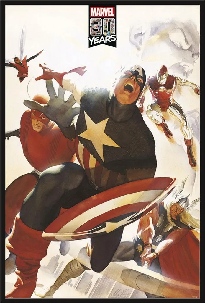 Cadre Avengers Marvel 80 ans Anti-Casse avec Vitre Acrylique Shinsuke