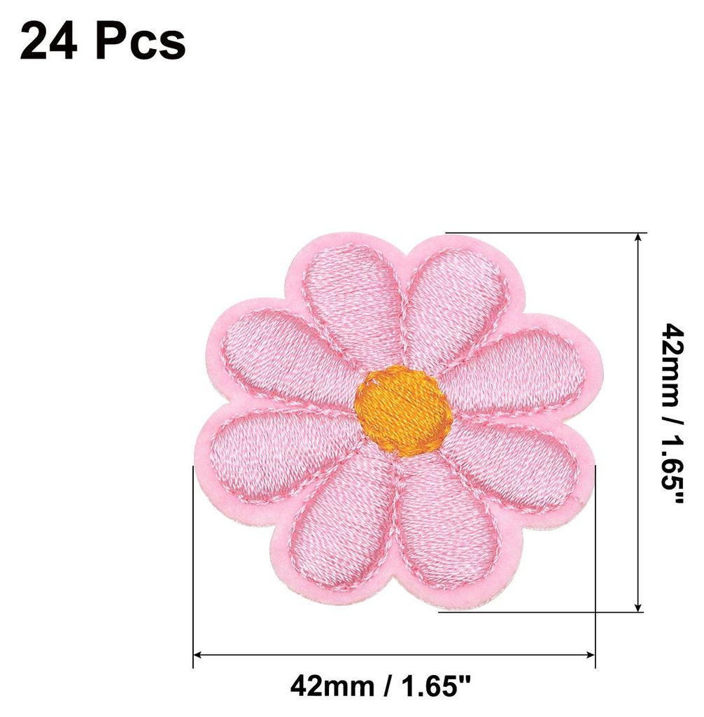 24 Stš¹ck Blume Patches zum Aufbš¹geln, Florale Bestickte Aufn?her zum Aufbš¹geln, Flicken zum Aufbš¹geln fš¹r Hut Jeans Kleidung Rucks?c...