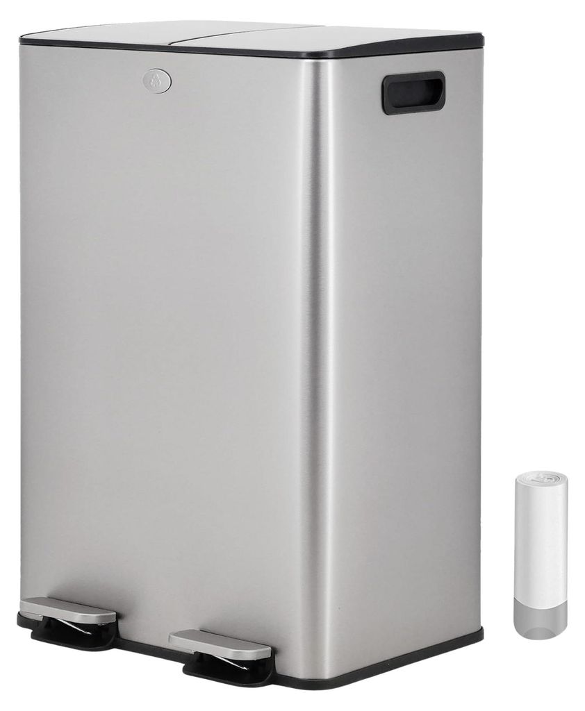 Vidacharmy Cubo de Basura Reciclaje 2 x 20L (40L), Acero Imagen del producto 