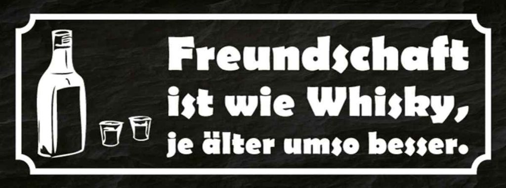 vianmo Holzschild 10x27 cm Freundschaft ist wie Whisky je Familie Freunde