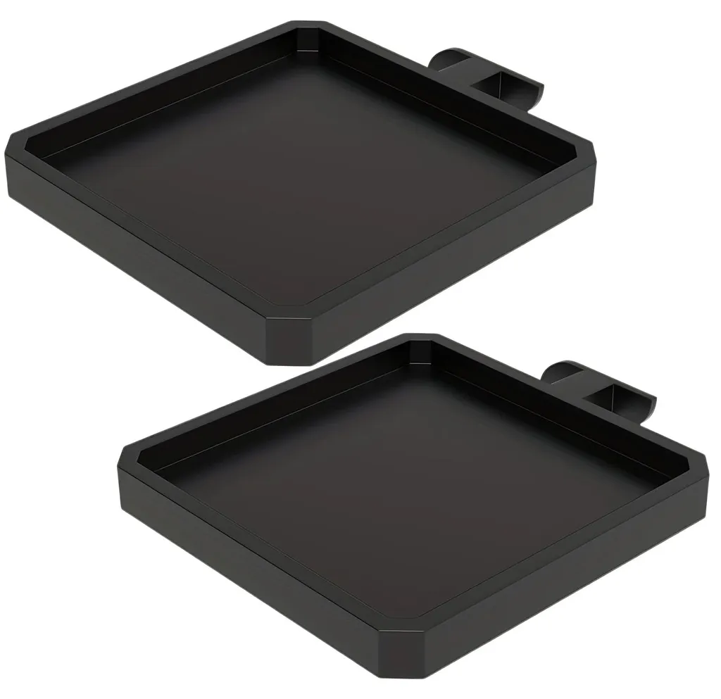 Étagère pour panneaux acoustiques en métal noir lot de 2 sans perçage