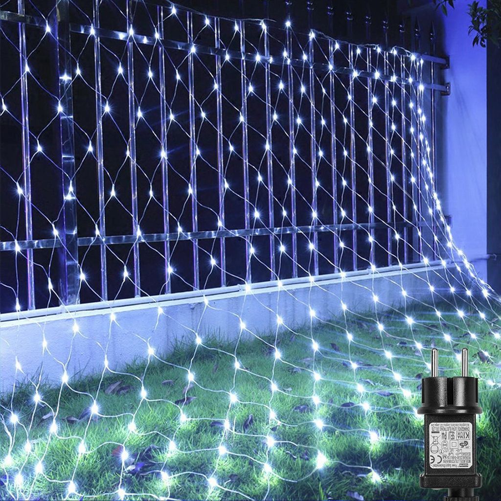 1.5X1.5M 96LED Lichtervorhang Lichterkette 8 Lichtmodi Produktbild 