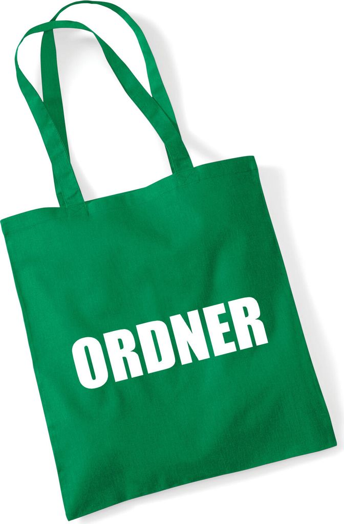 Huuraa Jutebeutel Ordner Schriftzug 10 Liter Kelly Green Baumwolle Tasche Geschenkidee