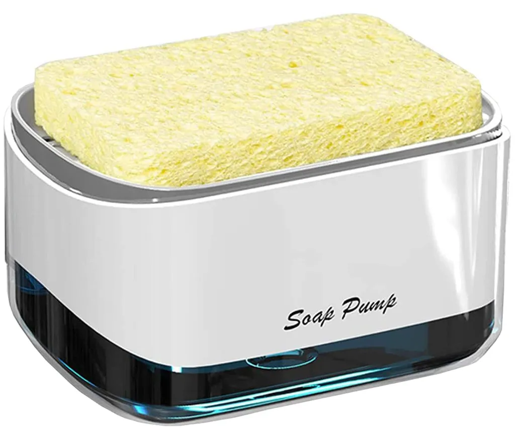 Distributeur de savon de cuisine Modèle V2 avec support éponge