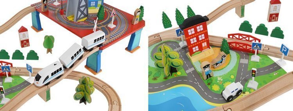 Kruzzel Wooden Railway - batteriebetriebener Zug Produktbild 34
