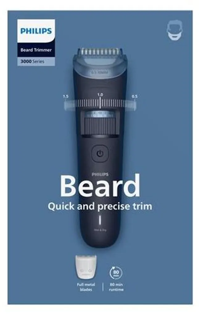 Philips Beard Trimmer Series 3000 BT3665/15 Tondeuse Barbe Précise