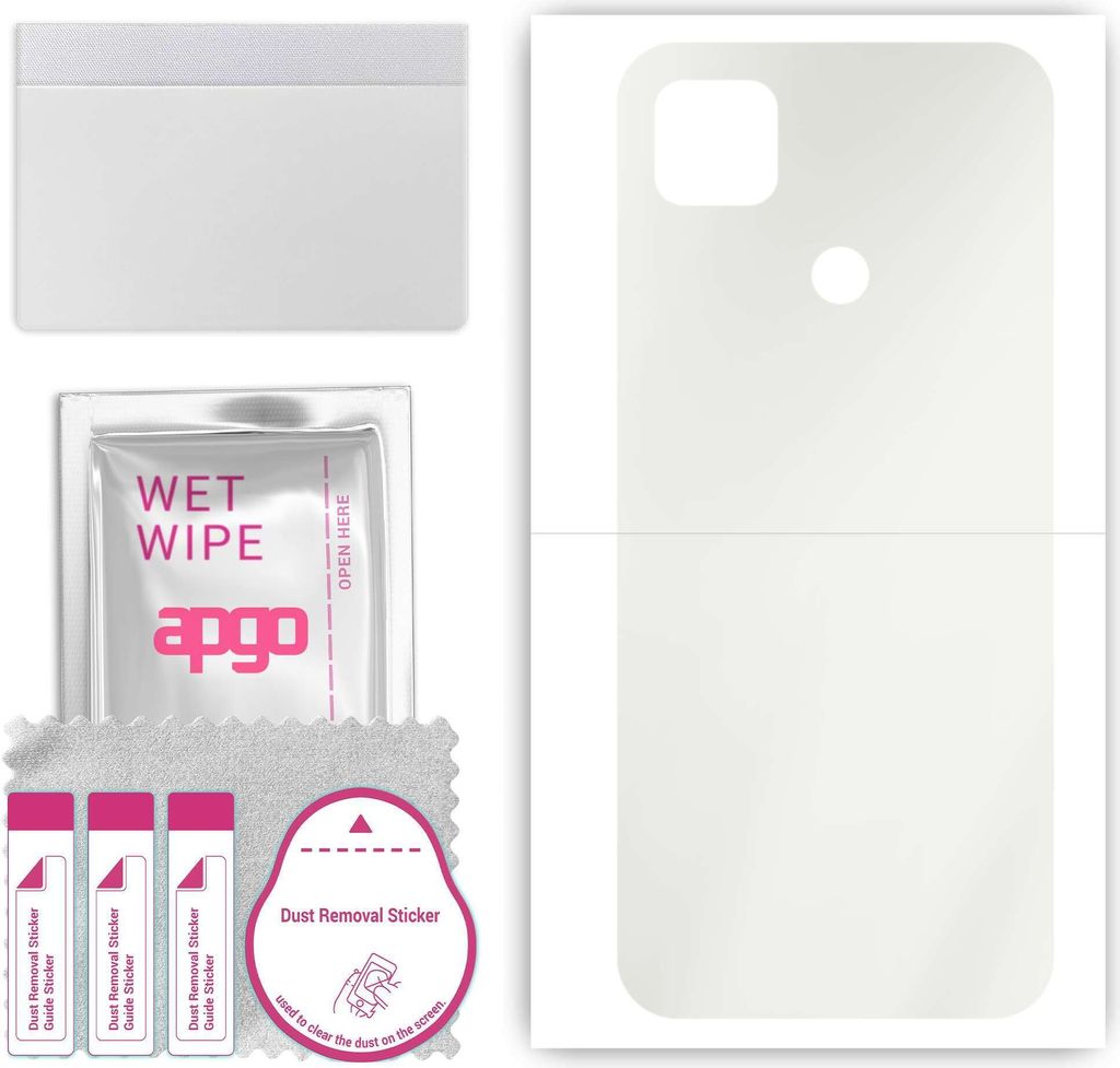 apgo Rückseite Schutzfolie, Matt, kompatibel mit Xiaomi Redmi 9 Activ, Hinten Hydrogel-Displayschutzfolie mit Positionierhilfe, kratzfest, einfach...