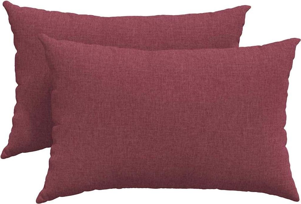 Sofakissen 2 pcs Weinrot 60 x 40 cm Stoff