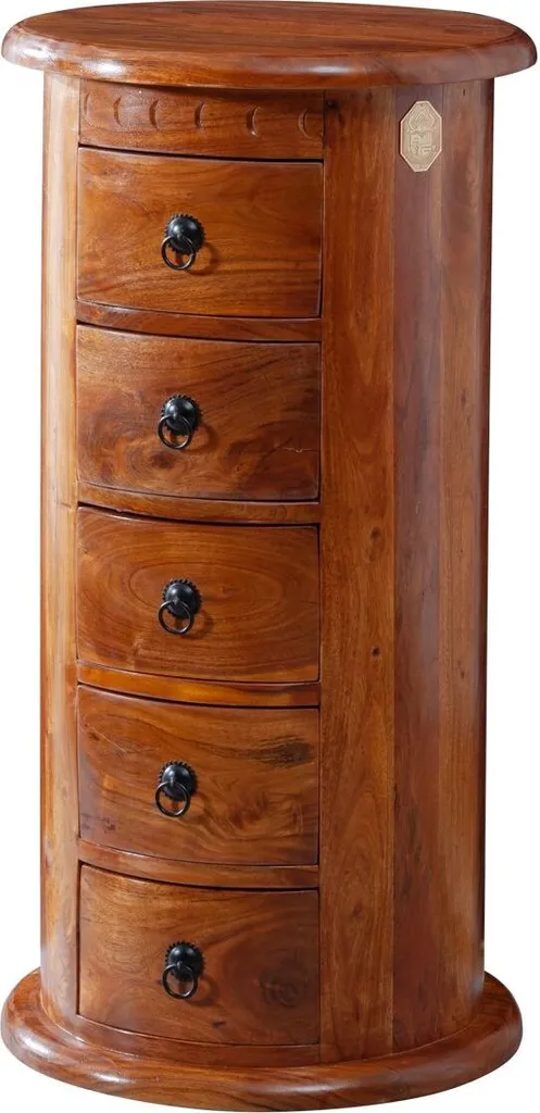 Rangement durable : Commode acacia miel Oxford 45x45 pour petit intérieur