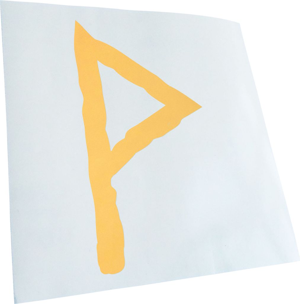 Kiwistar - Autoaufkleber - Futhark WUNJU Rune - Neon Matt - Aufkleber für Auto Kfz Fahrrad, LKW, Truck Mofa