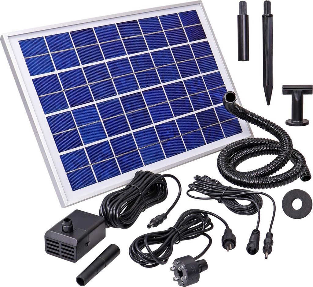 CLGarden Solar Springbrunnenpumpe NASP4-S Set mit Akku LED Produktbild 