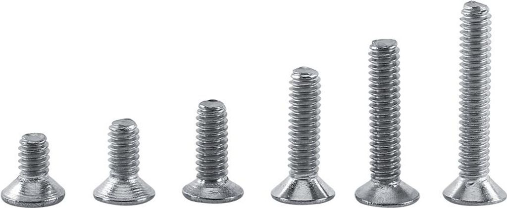 M2 304 Edelstahl-Innensechskantschrauben mit Sechskantmuttern und Unterlegscheiben, sortiertes Set (Flachkopf)