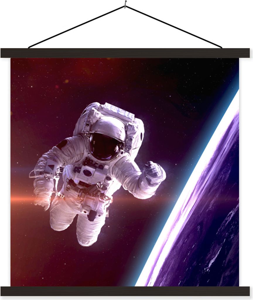 MuchoWow Textilposter Weltraum - Erde - NASA - Jungen - Kinder - Kinder 40x40 cm mit schwarzem Rahmen - Fotos