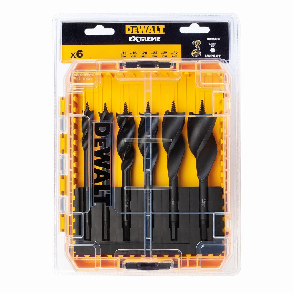 Dewalt Wiertło Do Drewna Kpl. 6Szt. 3-Ostrza 13-32Mm Zdjęcie produktu 