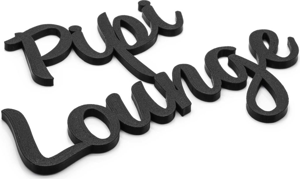 Zwayve Pipi Lounge Türschild 3D Schriftzüge WC Toiletten Klo Gästetoilette Toilettenschild Selbstklebend Schwarz