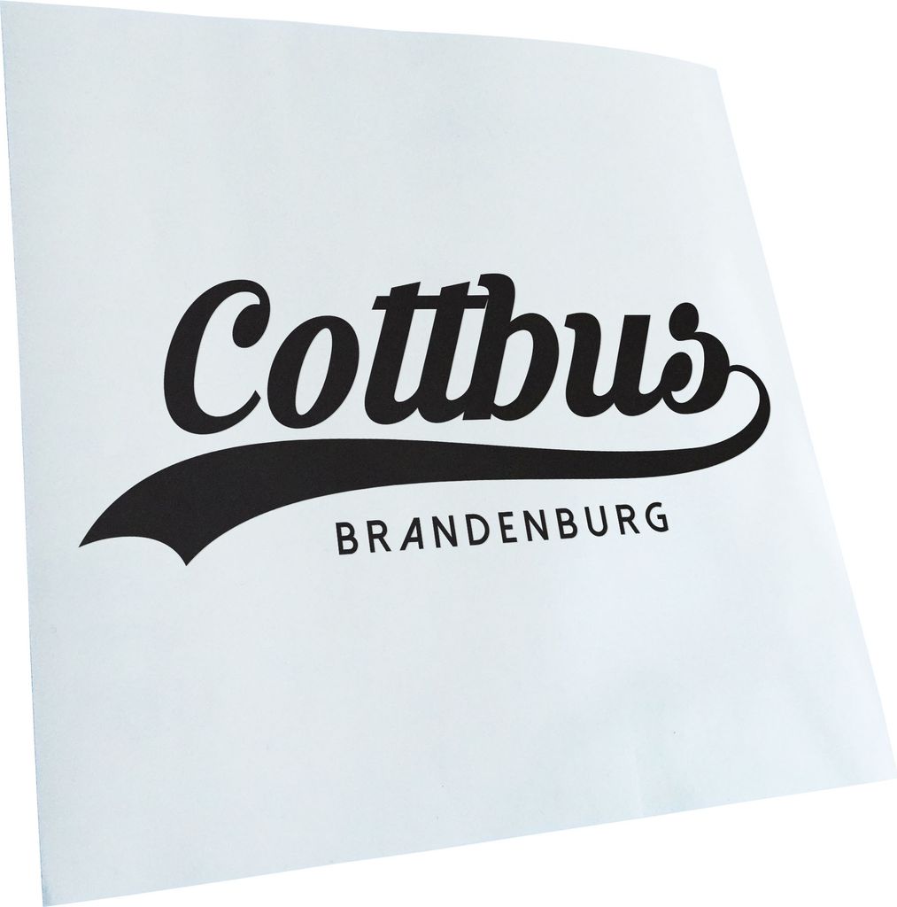 Kiwistar - Autoaufkleber - Cottbus Brandenburg - Mattschwarz - 24x9cm - Aufkleber für Auto, Laptop, Fahrrad, LKW, Motorrad mehrfarbig JDM Decal Ra...