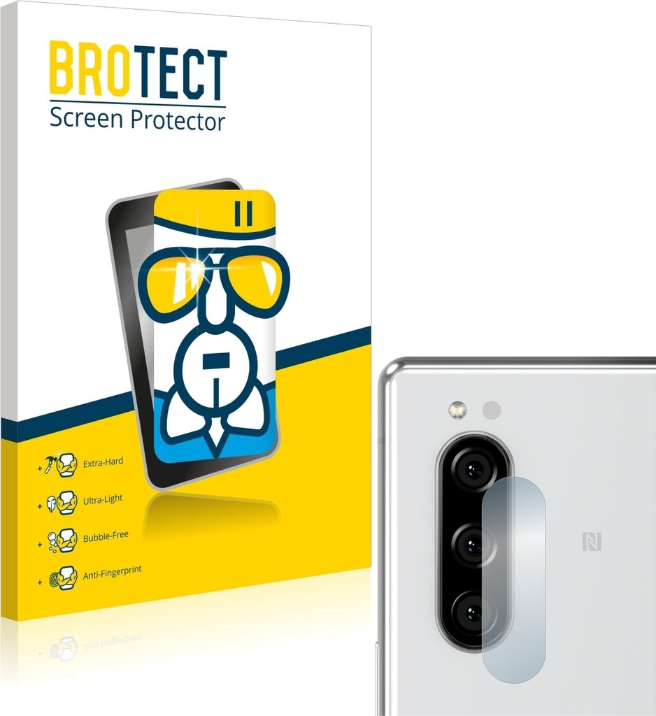BROTECT Schutzglas für Sony Xperia 5 (NUR Kameraschutz) Schutzfolie Panzer Folie Glas Display Schutz klar