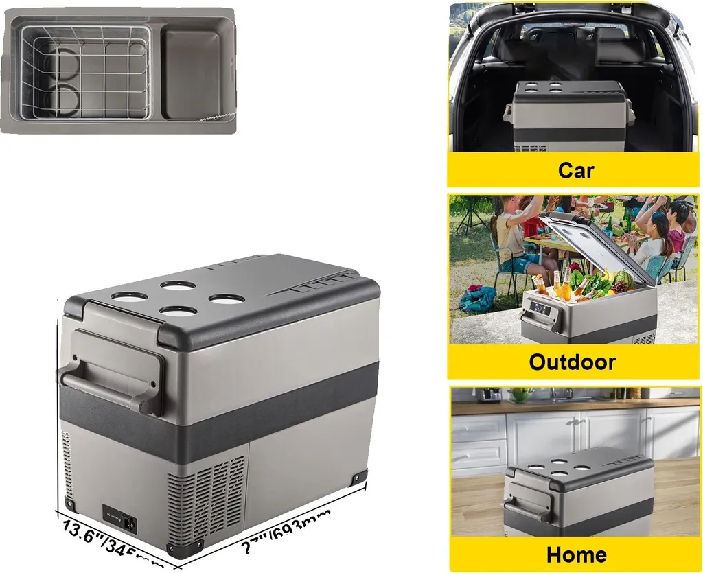 Réfrigérateur portable 45L - Glacière à compression 12V 24V et 230V