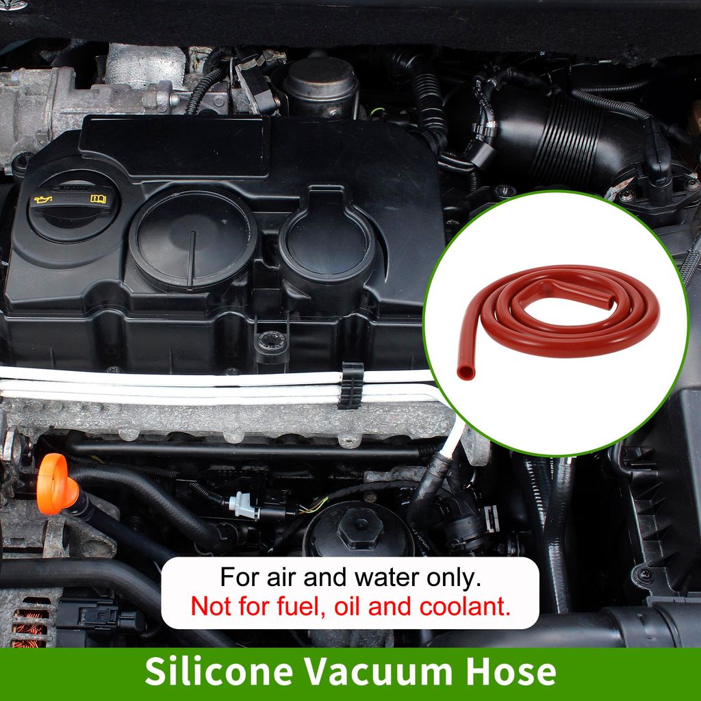 5Ft 1/2" 12mm ID 2mm Dicke Silikon-Vakuumschlauch Hochtemperatur-Automobil-Vakuumschlauch 1 Stück