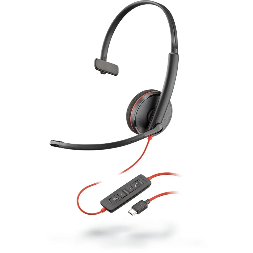 POLY Blackwire C3210 Auricolare Cablato A Padiglione Ufficio USB tipo-C Nero