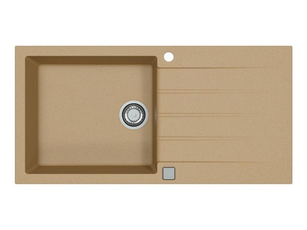 Alveus Cadit - Granit-Spüle, 1000x500 mm, mit Ablaufsystembedienung, beige 1140597