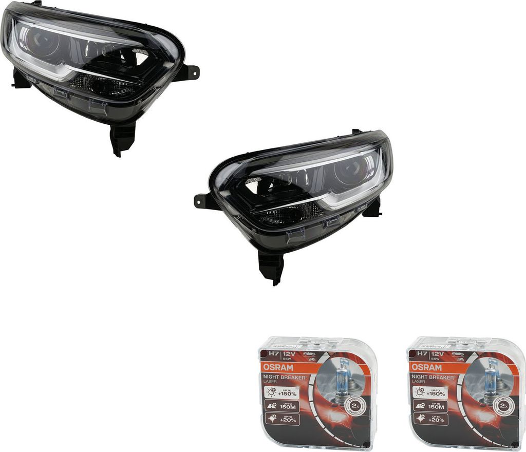 Johns, Scheinwerfer Osram Night Breaker Laser passend für Renault Kadjar Set L+R TFL LED 260600217R 260102597R