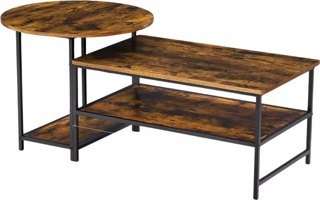 Table basse bois vintage stable pour éliminer le désordre du salon