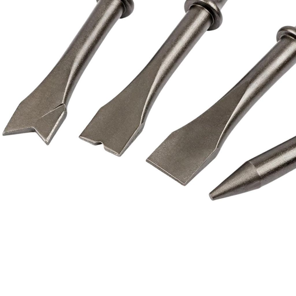 SEVICO Pneumatischer Nadelhammer + 4 Spitzen 19 Nadeln Hammer Handwerkzeuge 6,3 bar, 4500 U/min B038