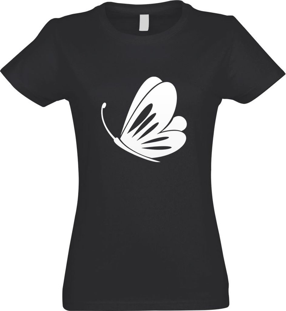 Kiwistar - T-Shirt tailliert - Damen - Graphit - Schmetterling Nr 1 - mit Motiv Bedruckt - Funshirt Design - Sport - Freizeit - Damen - XL