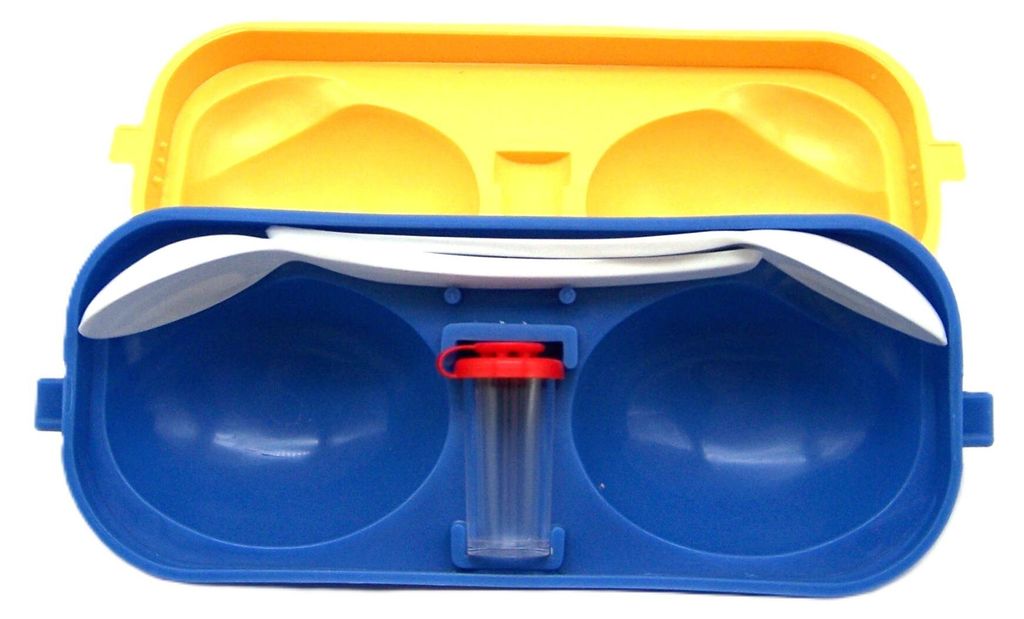 Eierbox Eieraufbewahrungs Box mit 2 Löffeln und einem Produktbild 