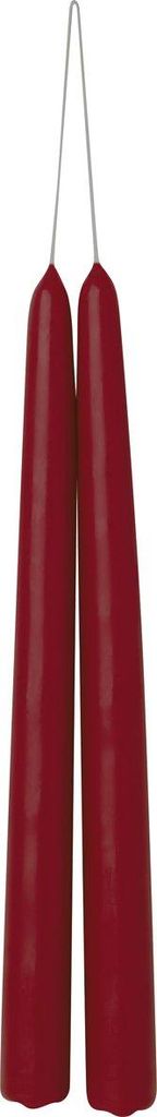 2er SPITZKERZE Red Plum 24 Cm Lang 1 Paar Spitzker