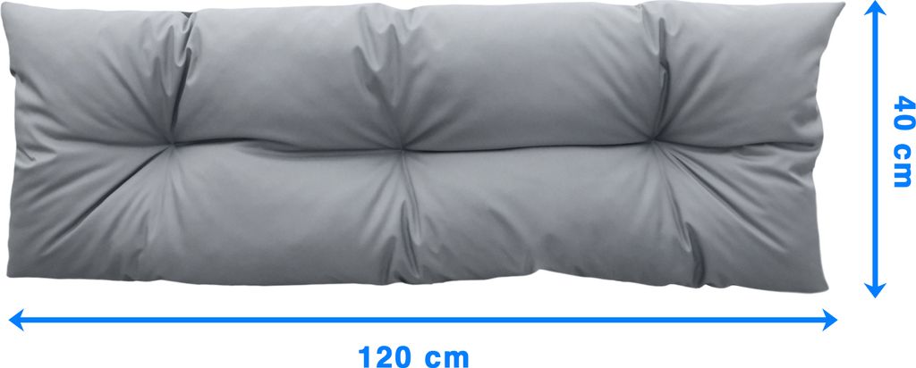 Cuscino per pallet 120x40 cm, per esterni, lavabile. Immagine del prodotto 