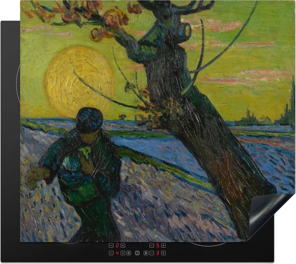 KitchenYeah Herdabdeckplatte Der Sämann - Vincent van Gogh , 57x51cm, Küche Deko, Glaskeramikkochfeld Herdabdeckung, Abdeckplatte fùr Kochfeld
