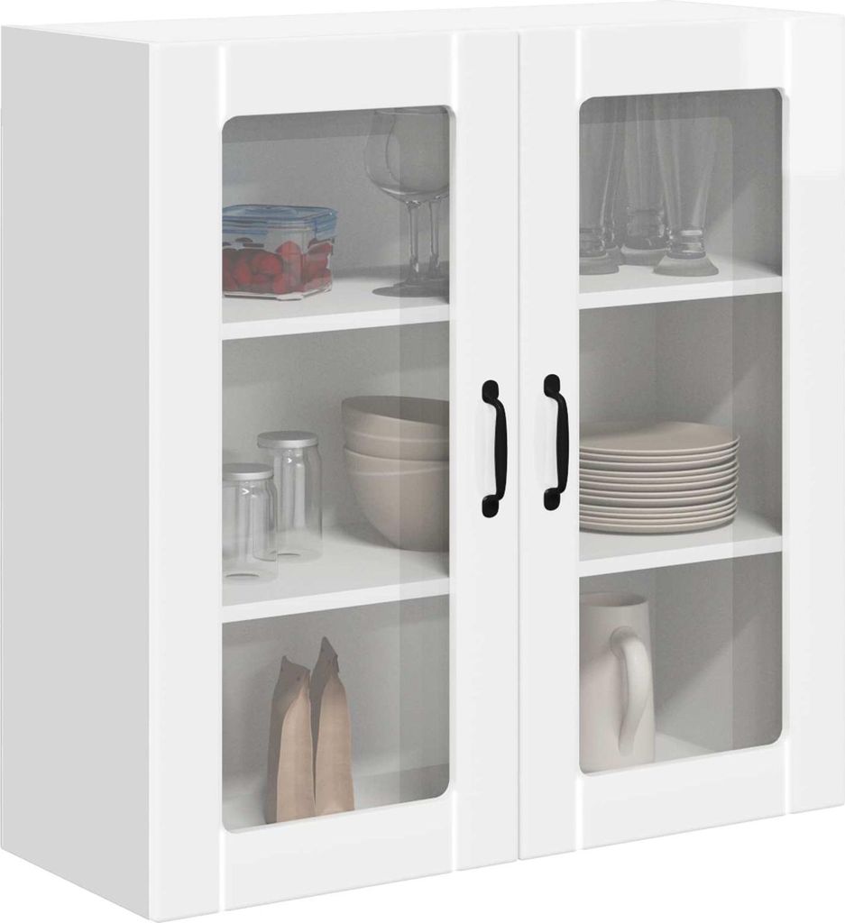 Küchenschrank Hochglanz Weiß 80 x 31 x 80 cm Holzwerkstoff