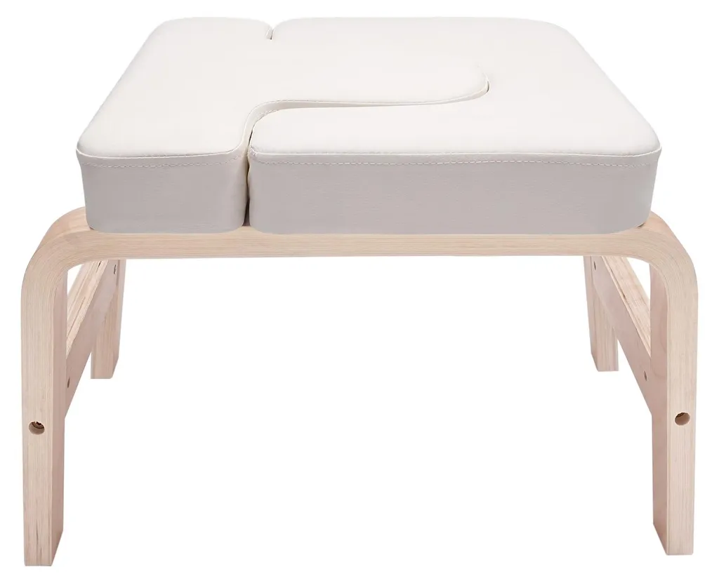 Tabouret d'inversion yoga blanc multifonctionnel et stable 63x41 cm